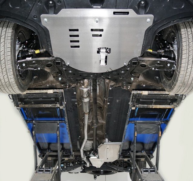 Комплект Защиты TCC для Hyundai Palisade 2021-... Алюминий 4мм (картер, кпп, бак, задний редуктор) арт. ZKTCC00485K