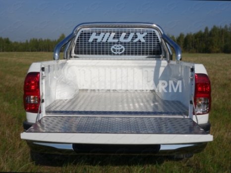 Защитный алюминиевый вкладыш в кузов автомобиля (дно, борт) для Toyota HiLux 15+код TOYHILUX15-18