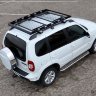Багажник-корзина двухсекционная универсальная с основанием-решетка (ППК) 1630х1110мм под поперечины на крышу автомобиля
