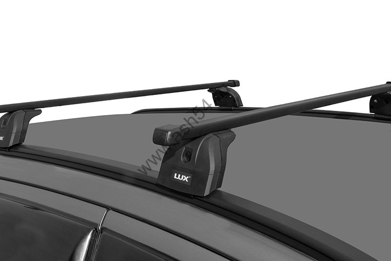 Багажная система LUX БК2 для Audi Q3 I с прямоугольными дугами (53 мм) на ингрир рейлинг 2011-