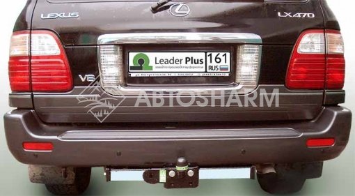 Фаркоп (ТСУ) Leader Plus для Lexus LX 470 UZJ100 1998-2007 с нержавеющей пластиной арт.l104-fn