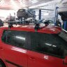 Багажная система "LUX" с дугами 1,1м аэро-трэвэл (82мм) черными для а/м Skoda Fabia Hatchback 5d 2007-... г.в.